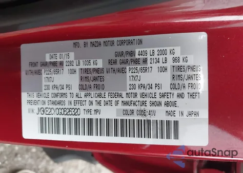 2016 Mazda Cx-5 Touring z USA, uszkodzony, nr VIN JM3KE2CY0G0626320